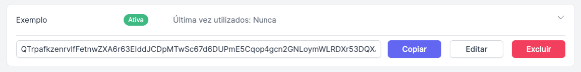 Adicionar chave de API
