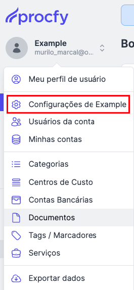 Adicionar chave de API